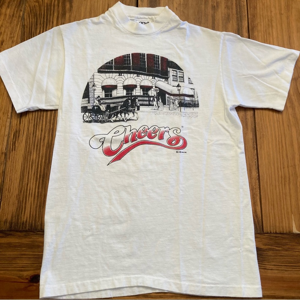 Vintage Cheers Boston Adult Small Single Stitch T-shirt
